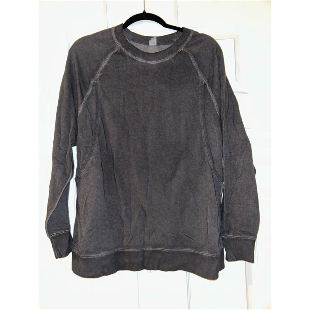 Old Navy NWT Maternity Dark Gray Crewneck Nursing Sweatshirt Small
